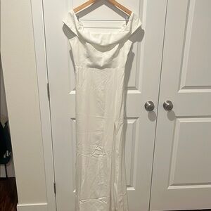 Elegant White Off-Shoulder Dress